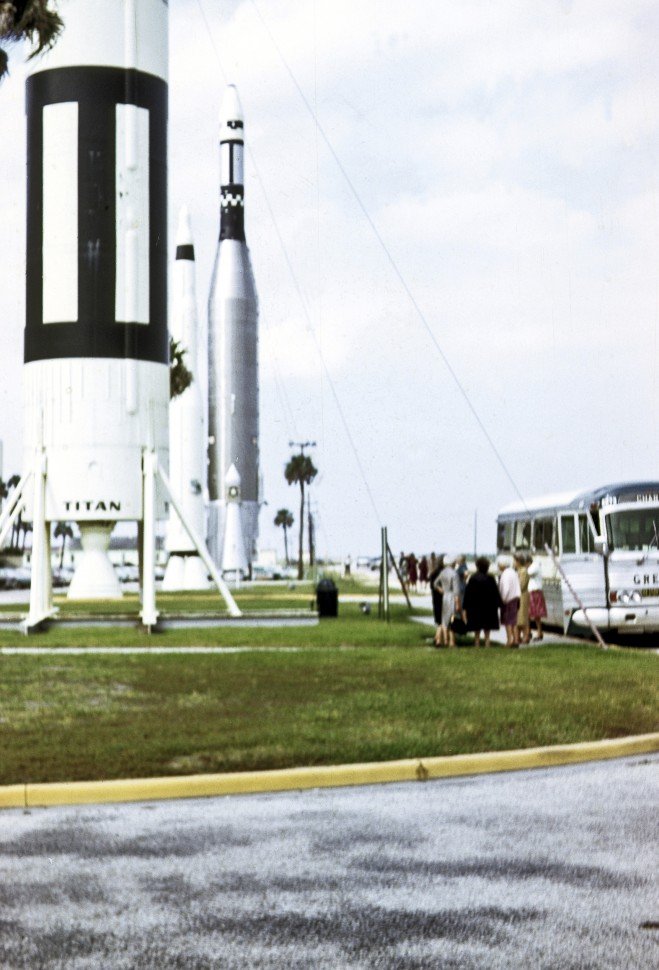 Free image of Group of people on a tour at a rocket museum, Huntsville, Alabama, USA