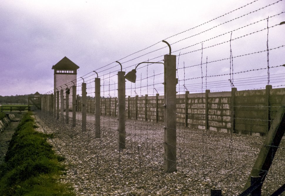 Free image of Image of a barbed wire fence and guard tower, Germany