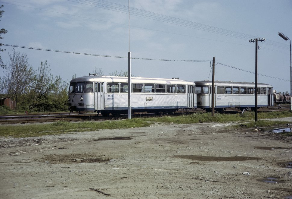 Free image of Two train cars stopped on the tracks, Europe