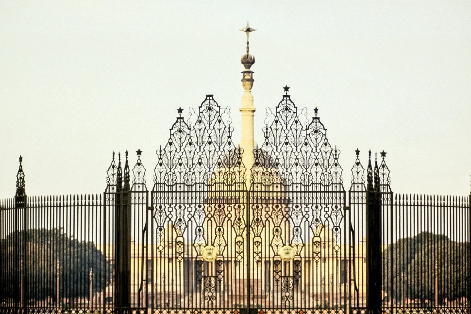 Free image of Ornate gate in front of a palace, Europe
