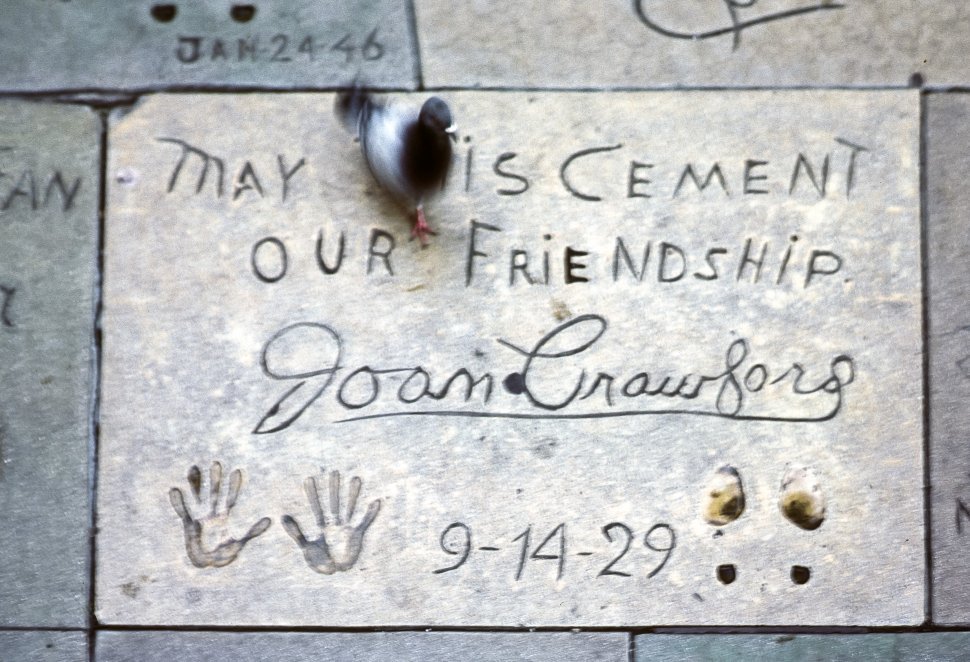 Free image of Joan Crawford s autograph in cement on the Hollywood Walk of Fame, Hollywood, California, USA