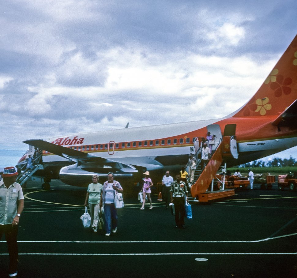 Free image of Tourists arriving at airport, Hawaii, USA