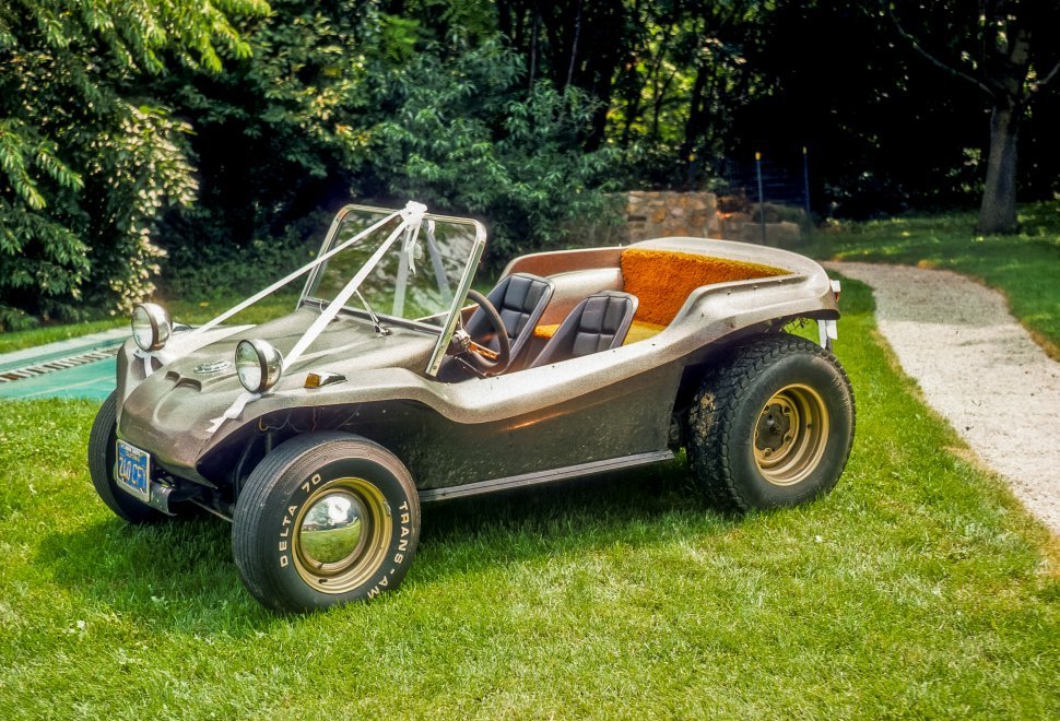 Free image of Antique go-cart or novelty car.