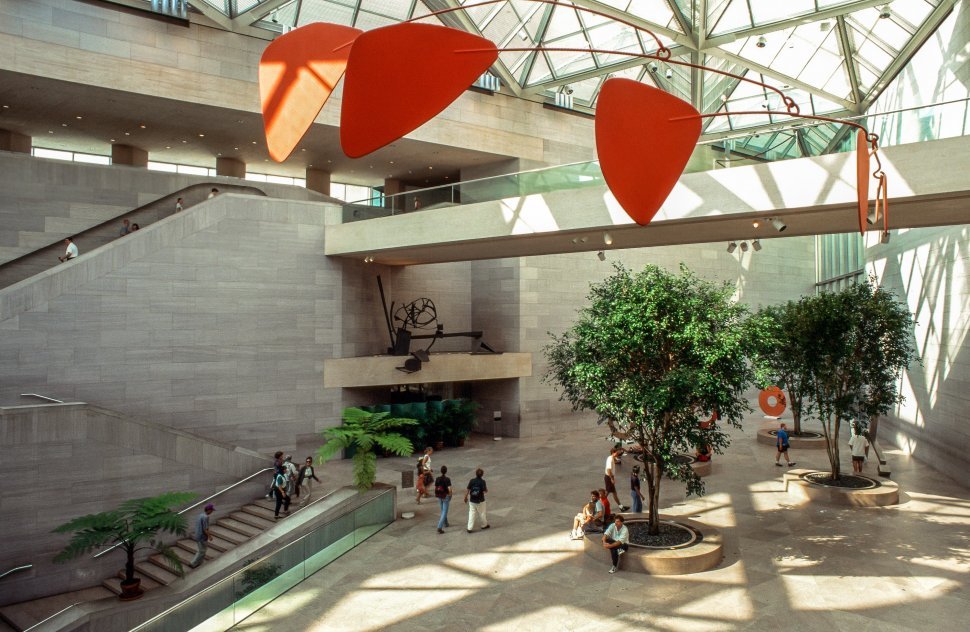 Free image of Calder mobile in the Natonal Art Gallery in Washington DC.