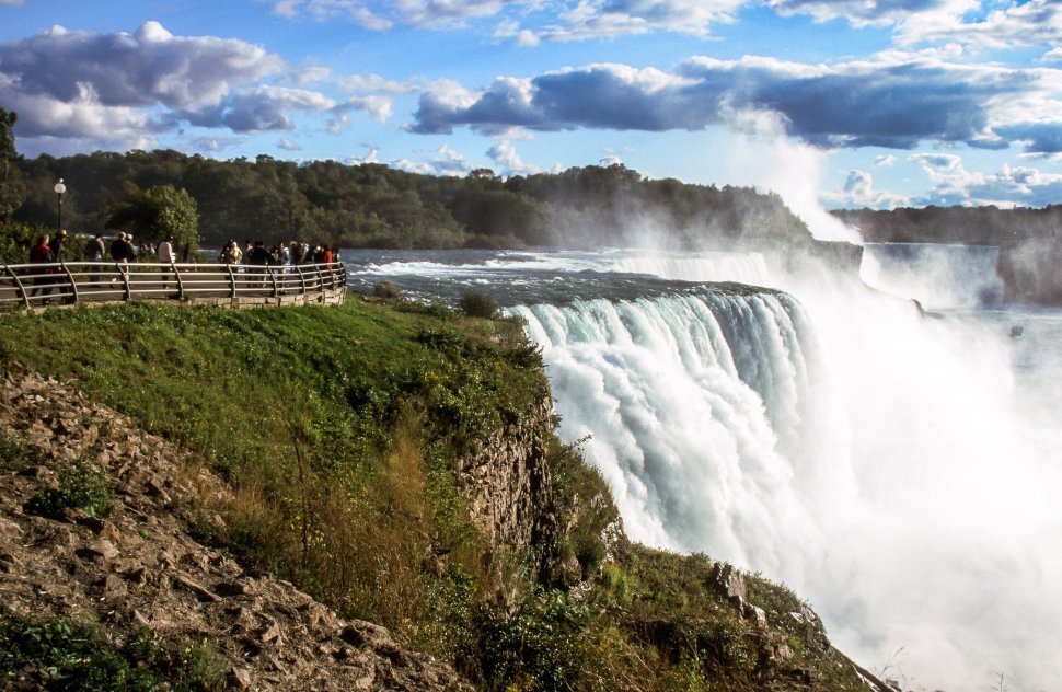 Free image of Tourists at Niagara Falls - New York