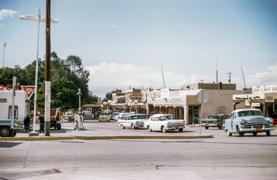 Free image of View of Street In Taos, New Mexico